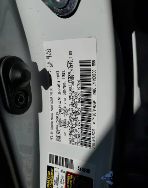 2023 Toyota Tacoma Double Cab z USA, uszkodzony, nr VIN 3TYCZ5AN7PT114941